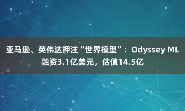 亚马逊、英伟达押注“世界模型”：Odyssey ML融资3.1亿美元，估值14.5亿