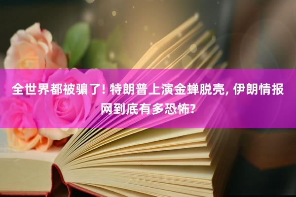全世界都被骗了! 特朗普上演金蝉脱壳, 伊朗情报网到底有多恐怖?