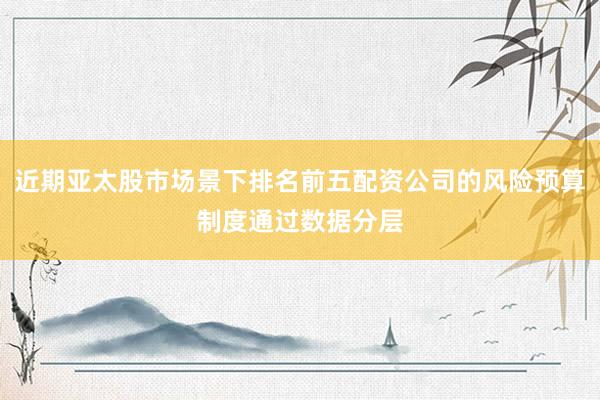 近期亚太股市场景下排名前五配资公司的风险预算制度通过数据分层