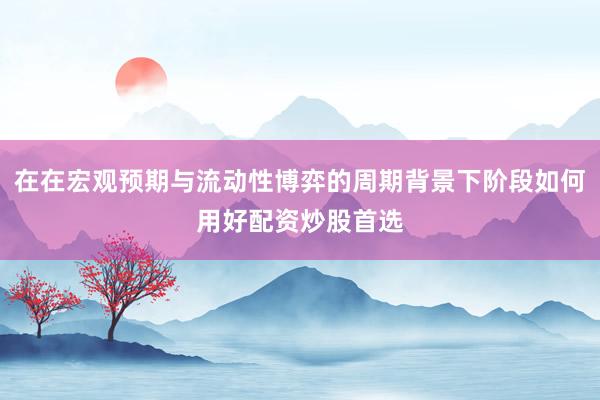 在在宏观预期与流动性博弈的周期背景下阶段如何用好配资炒股首选