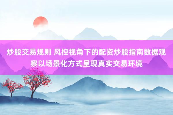 炒股交易规则 风控视角下的配资炒股指南数据观察以场景化方式呈现真实交易环境