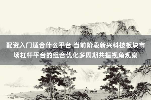 配资入门适合什么平台 当前阶段新兴科技板块市场杠杆平台的组合优化多周期共振视角观察